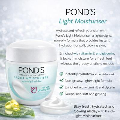 PONDS LIGHT MOISTURIZER FOR SOFT GLOWING SKIN CREAM